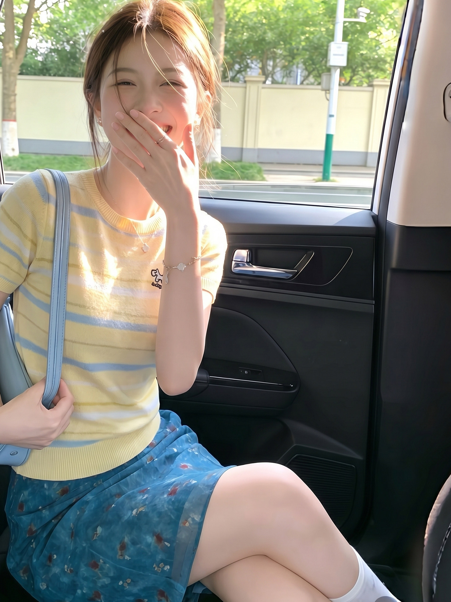 Korean Style Yellow Striped Short Sleeve T-Shirt for Women 2026 Summer